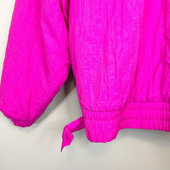 VINTAGE Tyrolia Head Jacket Wome S Fuschia Pink Full Zip Ski Bomber Buckle Retro - Picture 6 of 10